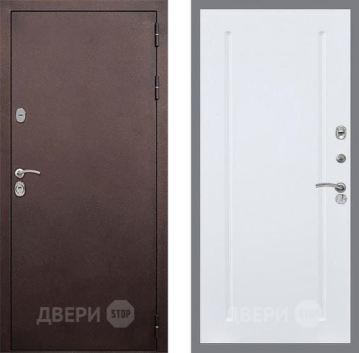Дверь Стоп КЛАССИК Медь ФЛ-68 Силк Сноу в Раменском