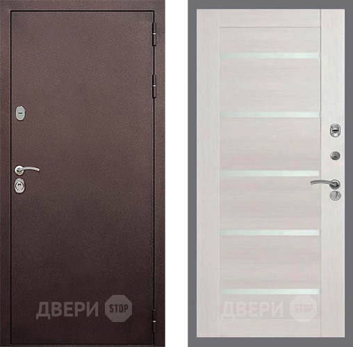 Входная металлическая Дверь Стоп КЛАССИК Медь СБ-14 Лиственница беж в Раменском