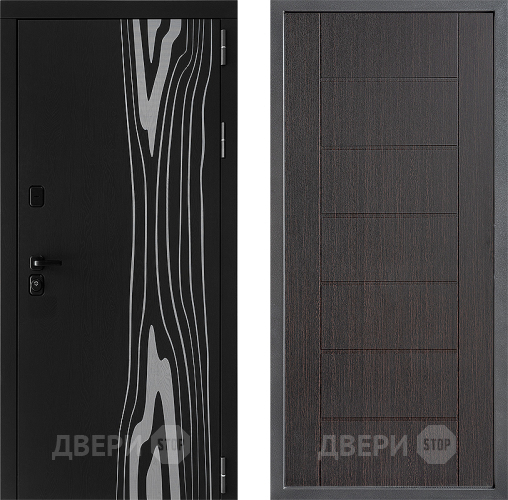 Входная металлическая Дверь Дверной континент ДК-12 ФЛ-Лайн Венге в Раменском