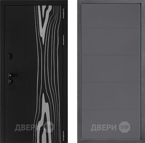 Входная металлическая Дверь Дверной континент ДК-12 ФЛ-649 Графит софт в Раменском