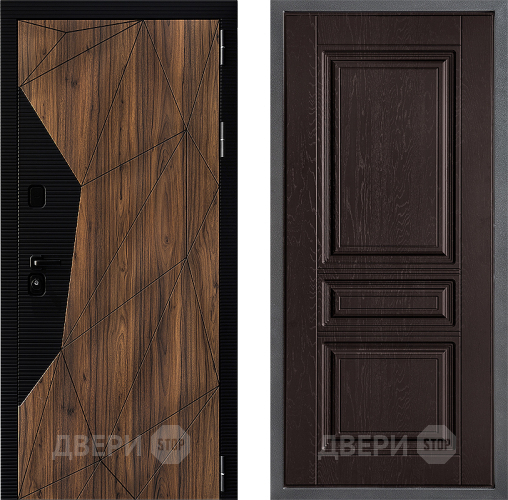 Входная металлическая Дверь Дверной континент ДК-11 ФЛ-243 Дуб шоколадный в Раменском