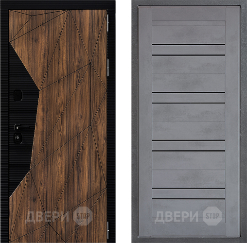 Входная металлическая Дверь Дверной континент ДК-11 ФЛ-49 Бетон серый в Раменском