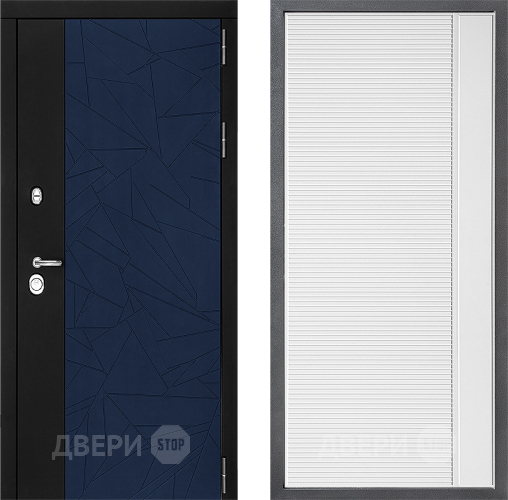 Входная металлическая Дверь Дверной континент ДК-9 ФЛ-757 Белое Стекло Софт милк в Раменском