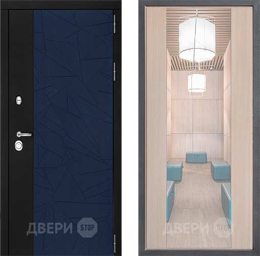 Входная металлическая Дверь Дверной континент ДК-9 ФЛЗ-1 Зеркало Капучино в Раменском