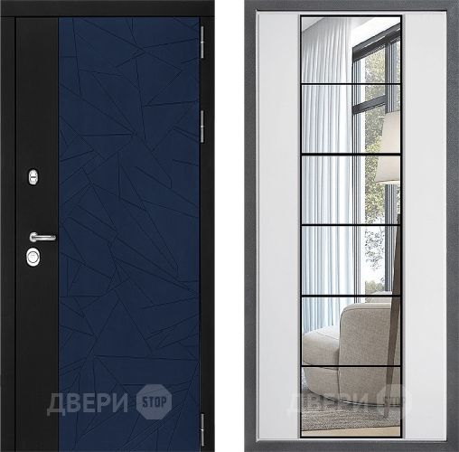Дверь Дверной континент ДК-9 ФЛЗ-2 Зеркало Белый софт в Раменском