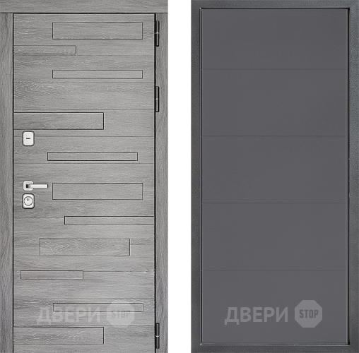 Входная металлическая Дверь Дверной континент ДК-10 ФЛ-649 Графит софт в Раменском