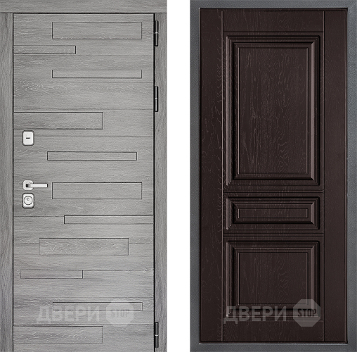 Входная металлическая Дверь Дверной континент ДК-10 ФЛ-243 Дуб шоколадный в Раменском