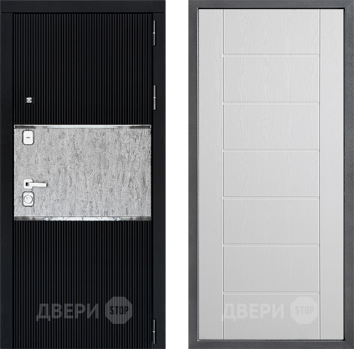 Входная металлическая Дверь Дверной континент ДК-13 ФЛ-Лайн Белое дерево в Раменском