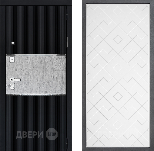 Входная металлическая Дверь Дверной континент ДК-13 ФЛ-Тиффани Белый софт в Раменском