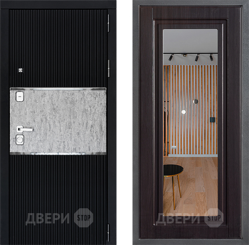 Дверь Дверной континент ДК-13 ФЛЗ Зеркало Венге в Раменском