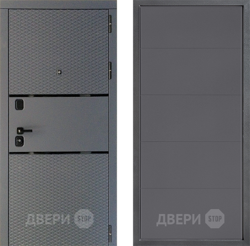 Входная металлическая Дверь Дверной континент Диамант Дизайн ФЛ-649 Графит софт в Раменском