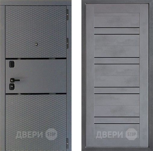 Дверь Дверной континент Диамант Дизайн ФЛ-49 Бетон серый в Раменском