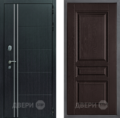 Входная металлическая Дверь Дверной континент Теплолюкс Дизайн ФЛ-243 Дуб шоколадный в Раменском