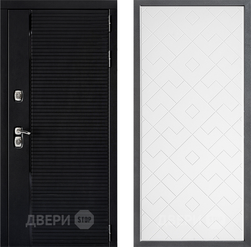 Входная металлическая Дверь Дверной континент ДК-1 ФЛ-Тиффани Белый софт в Раменском