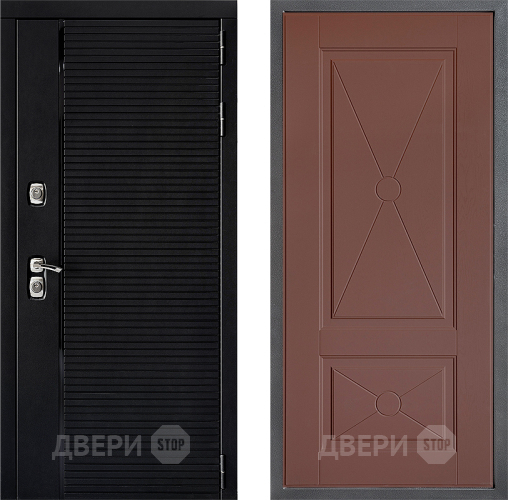Входная металлическая Дверь Дверной континент ДК-1 ФЛ-617 Ясень шоколадный в Раменском