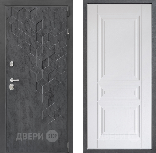 Входная металлическая Дверь Дверной континент ДК-3/713 ФЛ-243 Альберо Браш серебро в Раменском