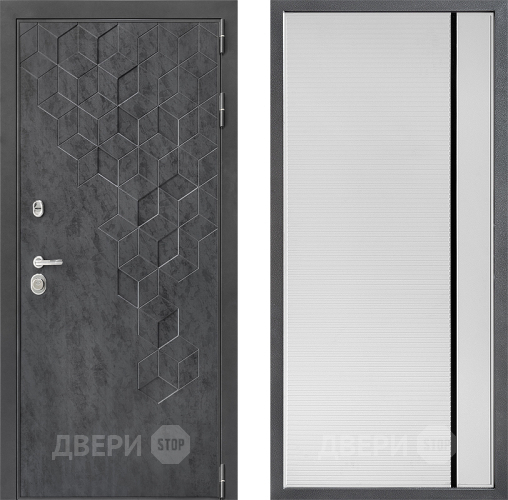 Дверь Дверной континент ДК-3/713 ФЛ-757 Черное Стекло Софт милк в Раменском
