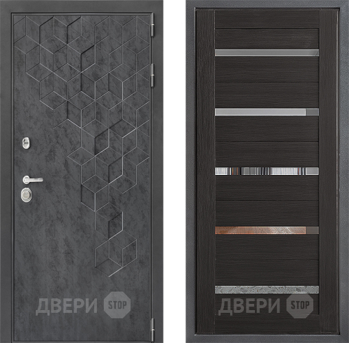 Входная металлическая Дверь Дверной континент ДК-3/713 ФЛ-47 Венге в Раменском