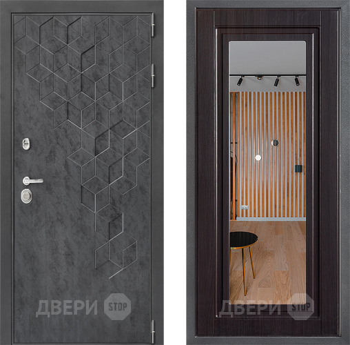 Дверь Дверной континент ДК-3/713 ФЛЗ Зеркало Венге в Раменском