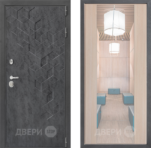 Дверь Дверной континент ДК-3/713 ФЛЗ-1 Зеркало Капучино в Раменском