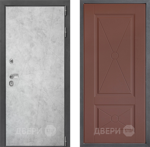 Входная металлическая Дверь Дверной континент ДК-3/743 ФЛ-617 Ясень шоколадный в Раменском