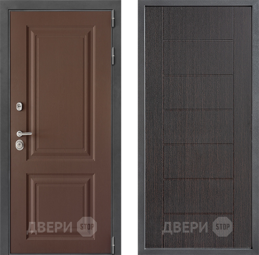 Входная металлическая Дверь Дверной континент ДК-3/729 ФЛ-Лайн Венге в Раменском