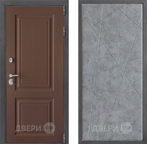 Входная металлическая Дверь Дверной континент ДК-3/729 ФЛ-655 Бетон серый в Раменском