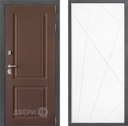 Входная металлическая Дверь Дверной континент ДК-3/729 ФЛ-655 Белый софт в Раменском