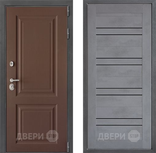 Входная металлическая Дверь Дверной континент ДК-3/729 ФЛ-49 Бетон серый в Раменском
