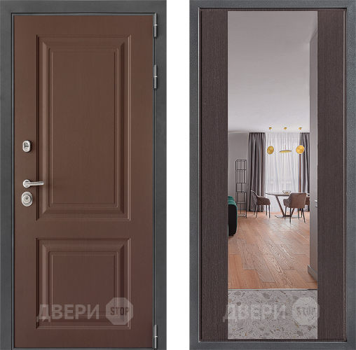 Дверь Дверной континент ДК-3/729 ФЛЗ-1 Зеркало Венге в Раменском