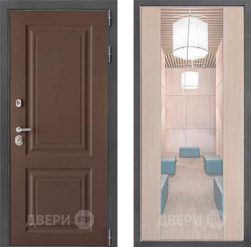 Дверь Дверной континент ДК-3/729 ФЛЗ-1 Зеркало Капучино в Раменском