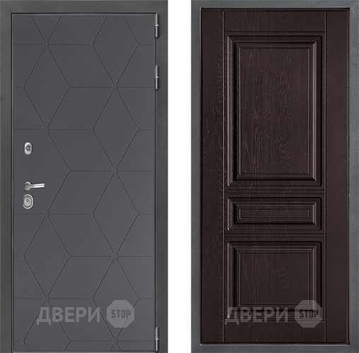 Входная металлическая Дверь Дверной континент ДК-3/744 ФЛ-243 Дуб шоколадный в Раменском