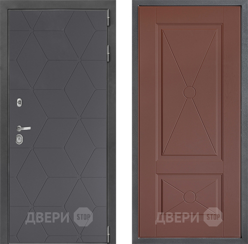Входная металлическая Дверь Дверной континент ДК-3/744 ФЛ-617 Ясень шоколадный в Раменском