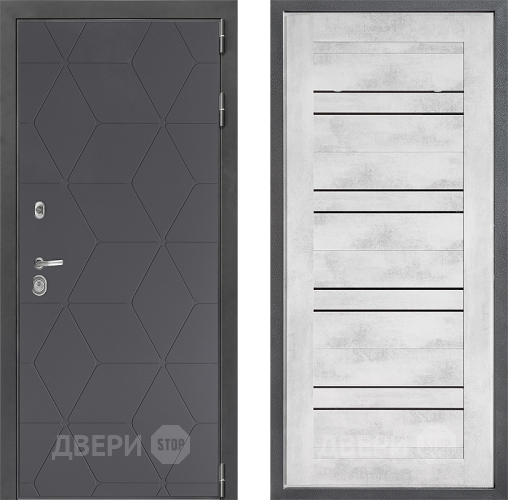 Дверь Дверной континент ДК-3/744 ФЛ-49 Бетон снежный в Раменском