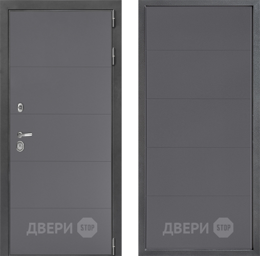 Входная металлическая Дверь Дверной континент ДК-3/649 ФЛ-649 Графит софт в Раменском