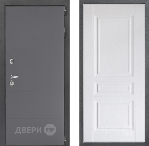 Входная металлическая Дверь Дверной континент ДК-3/649 ФЛ-243 Альберо Браш серебро в Раменском
