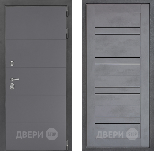 Дверь Дверной континент ДК-3/649 ФЛ-49 Бетон серый в Раменском