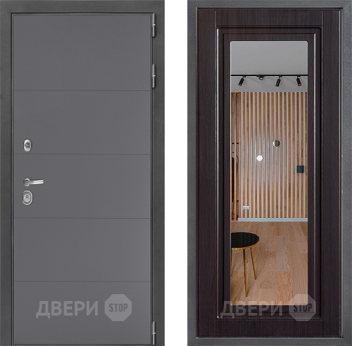 Дверь Дверной континент ДК-3/649 ФЛЗ Зеркало Венге в Раменском