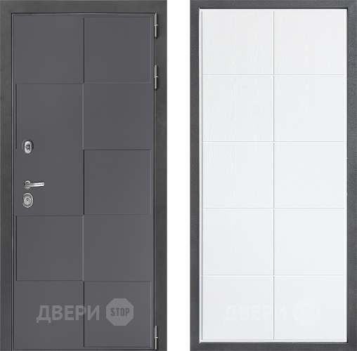 Входная металлическая Дверь Дверной континент ДК-3/606 ФЛ-Кватро Белое дерево в Раменском