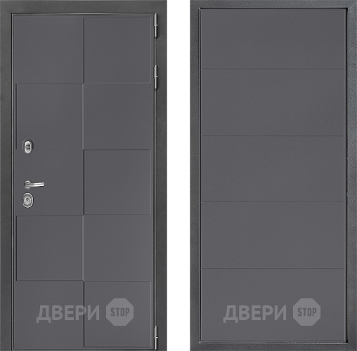 Входная металлическая Дверь Дверной континент ДК-3/606 ФЛ-649 Графит софт в Раменском