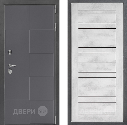 Входная металлическая Дверь Дверной континент ДК-3/606 ФЛ-49 Бетон снежный в Раменском