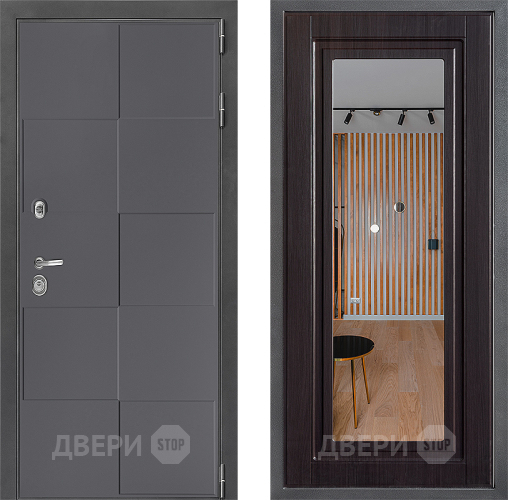 Входная металлическая Дверь Дверной континент ДК-3/606 ФЛЗ Зеркало Венге в Раменском