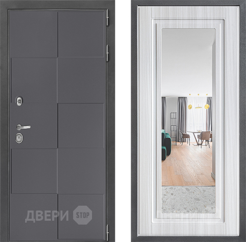 Дверь Дверной континент ДК-3/606 ФЛЗ Зеркало Сандал белый в Раменском