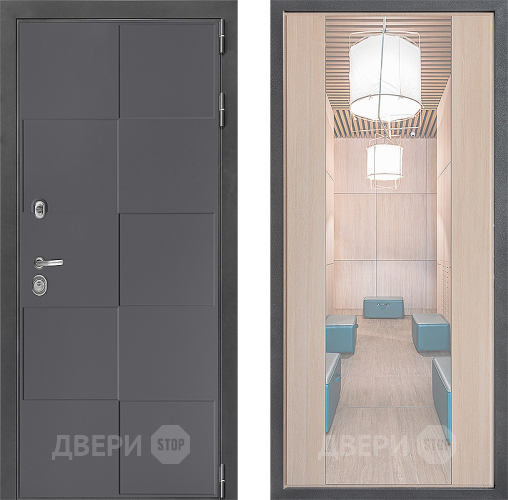 Дверь Дверной континент ДК-3/606 ФЛЗ-1 Зеркало Капучино в Раменском