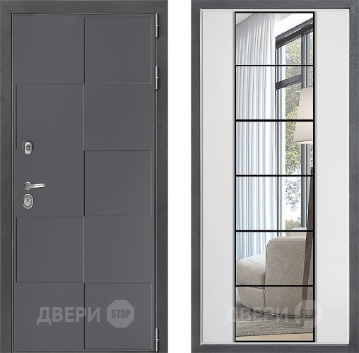 Дверь Дверной континент ДК-3/606 ФЛЗ-2 Зеркало Белый софт в Раменском