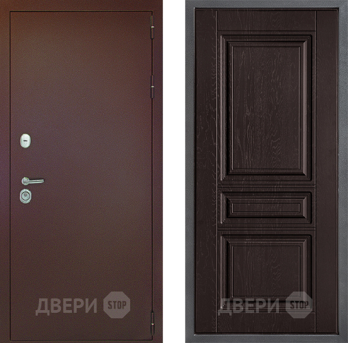 Дверь Дверной континент Рубикон Медь Дизайн ФЛ-243 Дуб шоколадный в Раменском