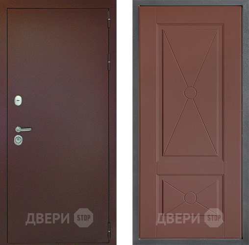 Входная металлическая Дверь Дверной континент Рубикон Медь Дизайн ФЛ-617 Ясень шоколадный в Раменском