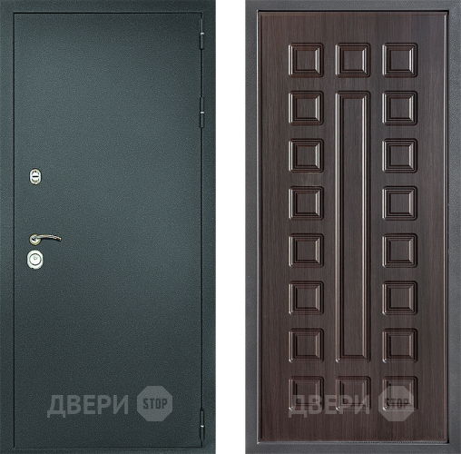 Входная металлическая Дверь Дверной континент Рубикон Серебро Дизайн ФЛ-183 Венге в Раменском