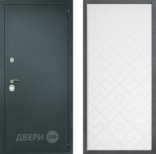 Дверь Дверной континент Рубикон Серебро Дизайн ФЛ-Тиффани Белый софт в Раменском