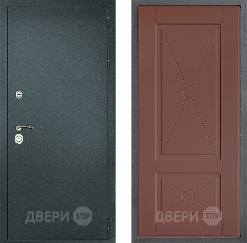 Дверь Дверной континент Рубикон Серебро Дизайн ФЛ-617 Ясень шоколадный в Раменском
